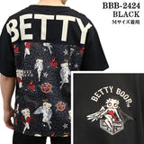 THE BRAVEMAN×BETTY BOOP ベティーブープ BIGシルエット 布切替 天竺半袖Tシャツ bbb-2424