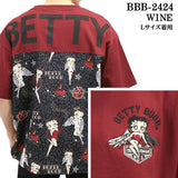 THE BRAVEMAN×BETTY BOOP ベティーブープ BIGシルエット 布切替 天竺半袖Tシャツ bbb-2424