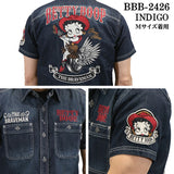 THE BRAVEMAN×BETTY BOOP ベティ・ブープ デニム半袖シャツ bbb-2426