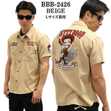 THE BRAVEMAN×BETTY BOOP ベティ・ブープ デニム半袖シャツ bbb-2426