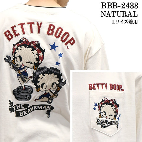 THE BRAVEMAN×BETTY BOOP ブレイブマン ベティーブープ コラボ BIG TEE ビッグサイズ 天竺 半袖Tシャツ bbb-2433