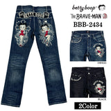 THE BRAVEMAN×BETTY BOOP ブレイブマン ベティ・ブープ コラボ デニムパンツ ジーンズ ボトム bbb-2434