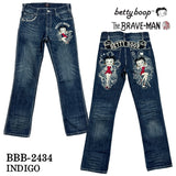 THE BRAVEMAN×BETTY BOOP ブレイブマン ベティ・ブープ コラボ デニムパンツ ジーンズ ボトム bbb-2434