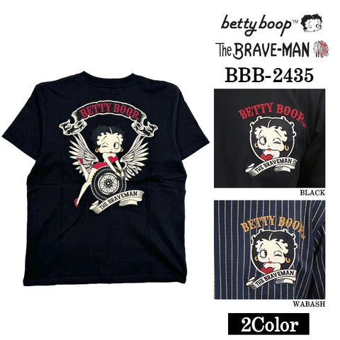 THE BRAVEMAN×BETTY BOOP ベティーブープ 天竺 半袖Tシャツ bbb-2435