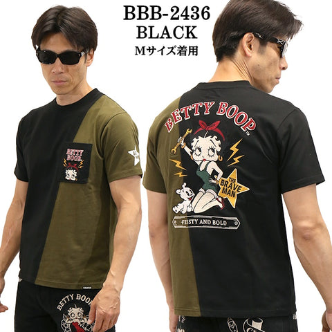 THE BRAVEMAN×BETTY BOOP ベティーブープ 天竺 半袖Tシャツ bbb-2436