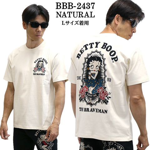 THE BRAVEMAN×BETTY BOOP ベティーブープ 天竺 半袖Tシャツ bbb-2437