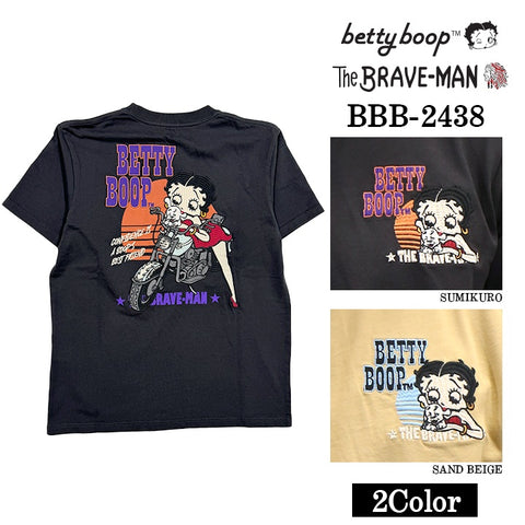 THE BRAVEMAN×BETTY BOOP ベティーブープ 天竺 半袖Tシャツ bbb-2438