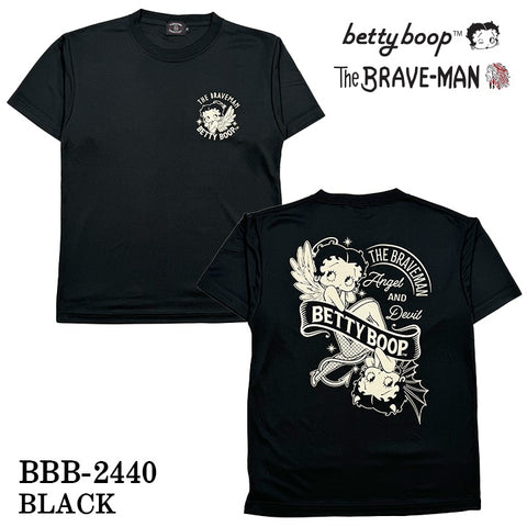 THE BRAVEMAN×BETTY BOOP ベティ・ブープ ドライ 半袖Tシャツ bbb-2440