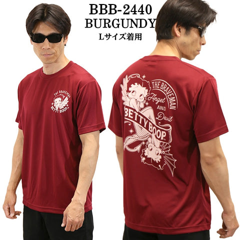 THE BRAVEMAN×BETTY BOOP ベティ・ブープ ドライ 半袖Tシャツ bbb-2440