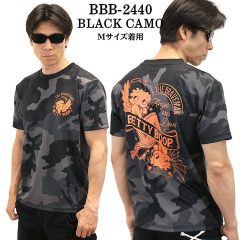 THE BRAVEMAN×BETTY BOOP ベティ・ブープ ドライ 半袖Tシャツ bbb-2440