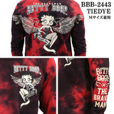 THE BRAVEMAN×BETTY BOOP ベティーブープ 天竺 長袖Tシャツ ロンTEE bbb-2443