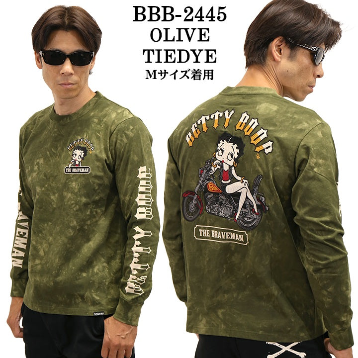 THE BRAVEMAN×BETTY BOOP ベティーブープ 天竺 長袖Tシャツ ロンTEE bbb-2445