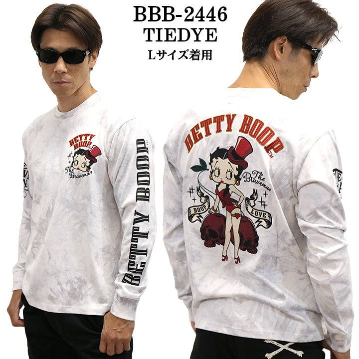 THE BRAVEMAN×BETTY BOOP ベティーブープ 天竺 長袖Tシャツ ロンTEE bbb-2446