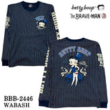 THE BRAVEMAN×BETTY BOOP ベティーブープ 天竺 長袖Tシャツ ロンTEE bbb-2446