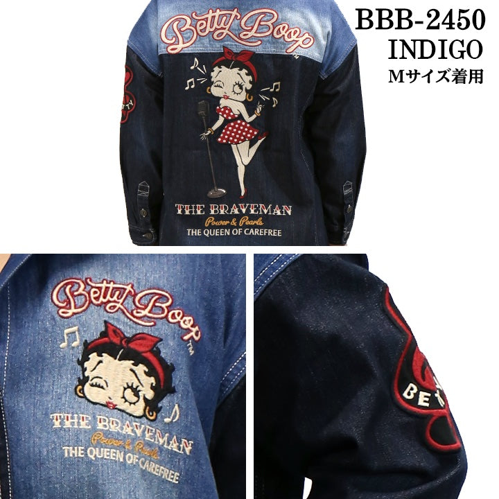 THE BRAVEMAN×BETTY BOOP ベティーブープ シャツ ワンピース bbb-2450