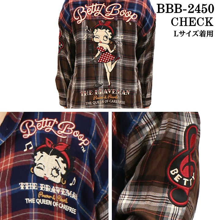 THE BRAVEMAN×BETTY BOOP ベティーブープ シャツ ワンピース bbb-2450