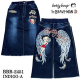 THE BRAVEMAN×BETTY BOOP ベティ・ブープ ストレッチ デニムスカート bbb-2451