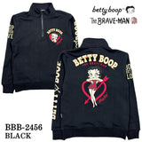 THE BRAVEMAN×BETTY BOOP ブレイブマン ベティ・ブープ 裏毛ハーフジップ プルオーバー bbb-2456