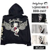 THE BRAVEMAN×BETTY BOOP ブレイブマン ベティ・ブープ 裏毛フルジップパーカー bbb-2457