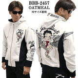 THE BRAVEMAN×BETTY BOOP ブレイブマン ベティ・ブープ 裏毛フルジップパーカー bbb-2457