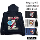 THE BRAVEMAN×BETTY BOOP ブレイブマン ベティ・ブープ 裏毛フルジップパーカー bbb-2458