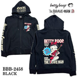 THE BRAVEMAN×BETTY BOOP ブレイブマン ベティ・ブープ 裏毛フルジップパーカー bbb-2458