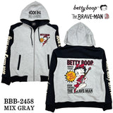 THE BRAVEMAN×BETTY BOOP ブレイブマン ベティ・ブープ 裏毛フルジップパーカー bbb-2458