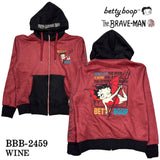 THE BRAVEMAN×BETTY BOOP ブレイブマン ベティ・ブープ 起毛プレーティング パーカー 裏ボア bbb-2459