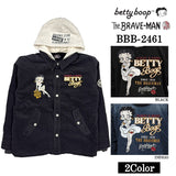 THE BRAVEMAN×BETTY BOOP ベティーブープ 裏ファー フェイクレイヤード ジャケット bbb-2461