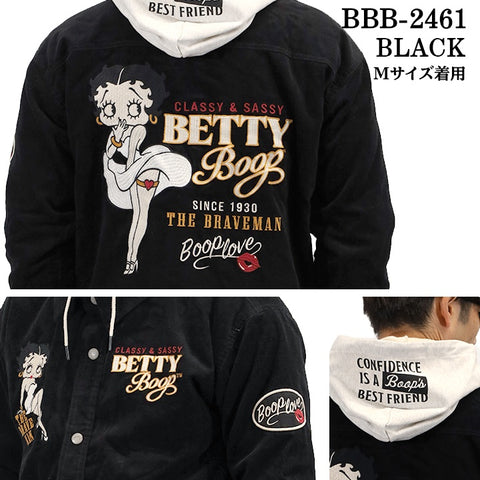 THE BRAVEMAN×BETTY BOOP ベティーブープ 裏ファー フェイクレイヤード ジャケット bbb-2461