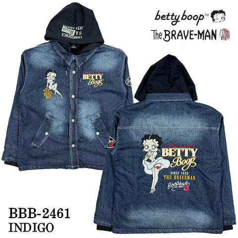 THE BRAVEMAN×BETTY BOOP ベティーブープ 裏ファー フェイクレイヤード ジャケット bbb-2461