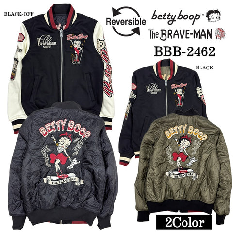 THE BRAVEMAN×BETTY BOOP ブレイブマン ベディ・ブープ コラボ リバーシブル スタジャン bbb-2462