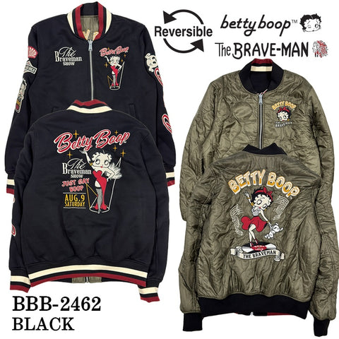 THE BRAVEMAN×BETTY BOOP ブレイブマン ベディ・ブープ コラボ リバーシブル スタジャン bbb-2462