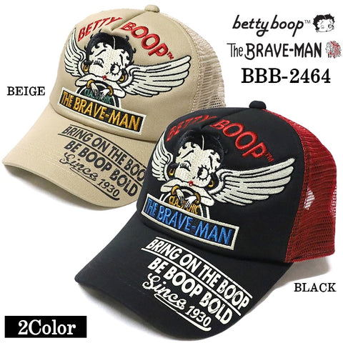 THE BRAVEMAN×BETTY BOOP ベティ・ブープ ツイルメッシュキャップ 帽子 bbb-2464