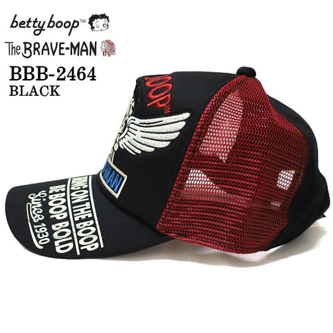 THE BRAVEMAN×BETTY BOOP ベティ・ブープ ツイルメッシュキャップ 帽子 bbb-2464