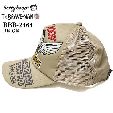 THE BRAVEMAN×BETTY BOOP ベティ・ブープ ツイルメッシュキャップ 帽子 bbb-2464