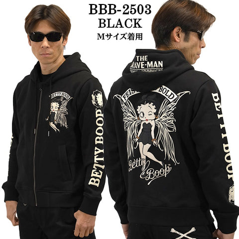 THE BRAVEMAN×BETTY BOOP ブレイブマン ベティ・ブープ 裏毛フルジップパーカー bbb-2503