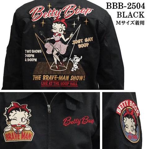 THE BRAVEMAN×BETTY BOOP ブレイブマン ベティ・ブープ コラボ ツイル スイングトップ ジャケット bbb-2504