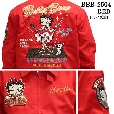 THE BRAVEMAN×BETTY BOOP ブレイブマン ベティ・ブープ コラボ ツイル スイングトップ ジャケット bbb-2504