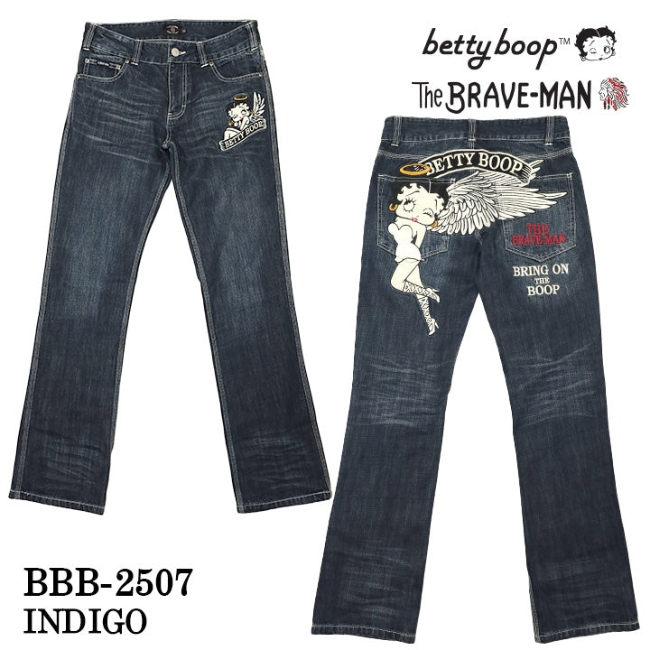 THE BRAVEMAN×BETTY BOOP ブレイブマン ベティ・ブープ コラボ デニムパンツ ジーンズ ボトム bbb-2507