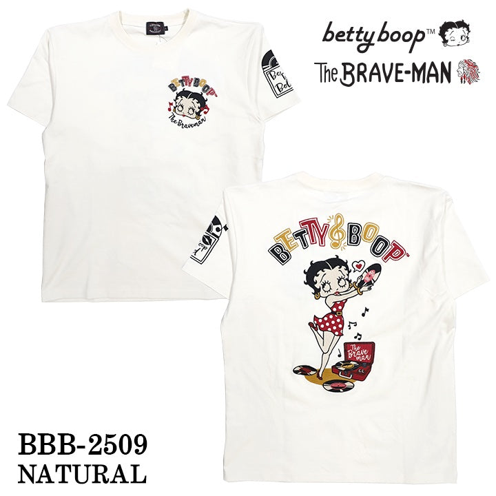 THE BRAVEMAN×BETTY BOOP ベティーブープ 天竺 半袖Tシャツ bbb-2509