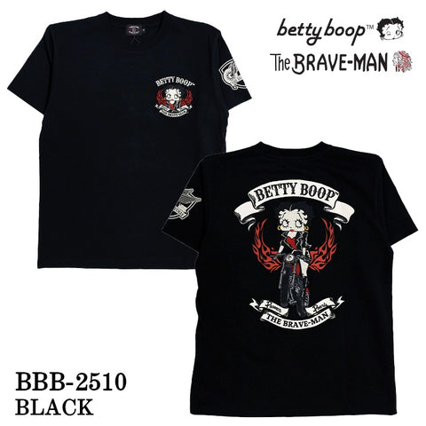 THE BRAVEMAN×BETTY BOOP ベティーブープ 天竺 半袖Tシャツ bbb-2510