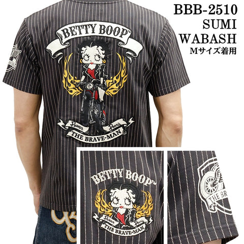 THE BRAVEMAN×BETTY BOOP ベティーブープ 天竺 半袖Tシャツ bbb-2510