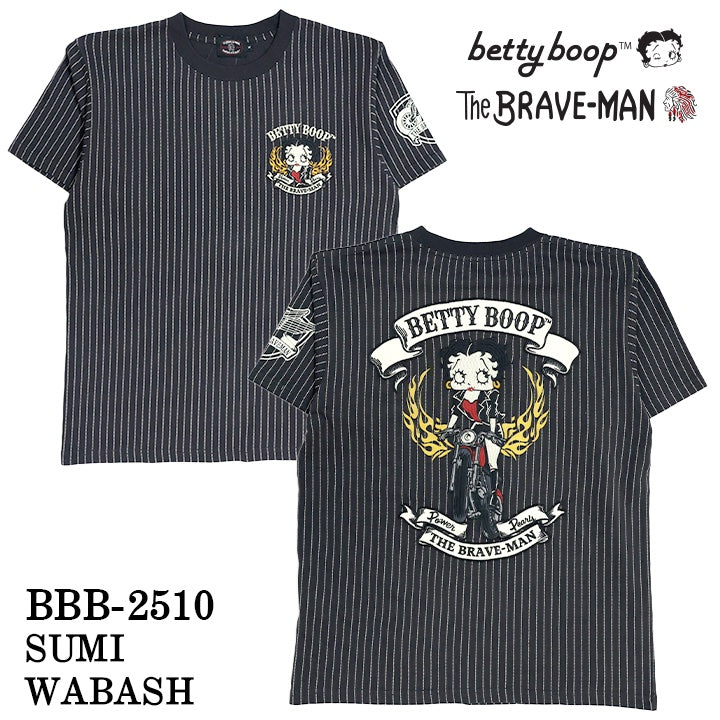 THE BRAVEMAN×BETTY BOOP ベティーブープ 天竺 半袖Tシャツ bbb-2510