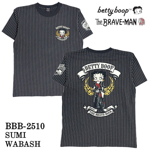 THE BRAVEMAN×BETTY BOOP ベティーブープ 天竺 半袖Tシャツ bbb-2510