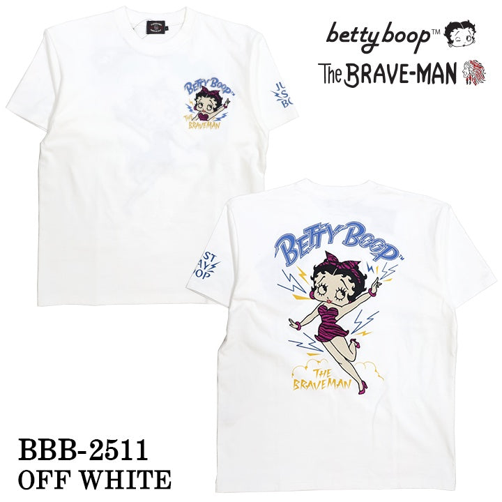 THE BRAVEMAN×BETTY BOOP ベティーブープ 天竺 半袖Tシャツ bbb-2511