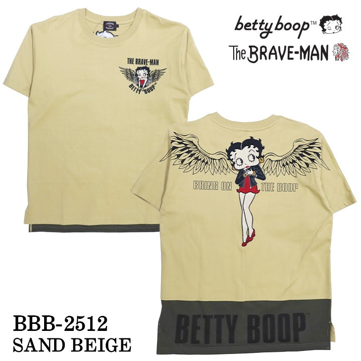 THE BRAVEMAN×BETTY BOOP ベティーブープ 天竺 半袖Tシャツ bbb-2512