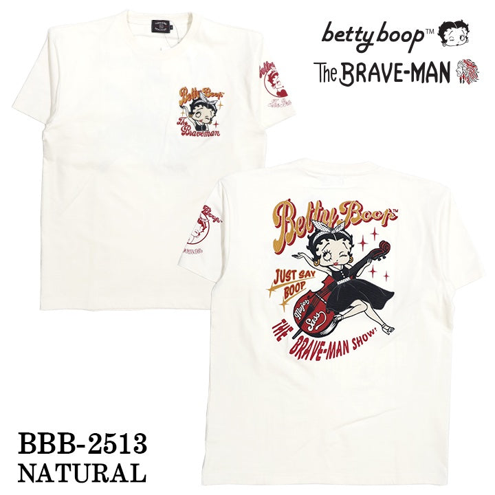 THE BRAVEMAN×BETTY BOOP ベティーブープ 天竺 半袖Tシャツ bbb-2513