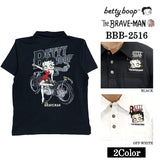 THE BRAVEMAN×BETTY BOOP ベティーブープ 天竺 半袖 ポロシャツ bbb-2516