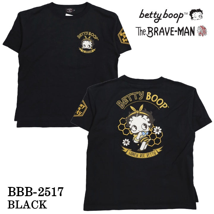 THE BRAVEMAN×BETTY BOOP ブレイブマン ベティーブープ コラボ BIG TEE ビッグサイズ 天竺 半袖Tシャツ bbb-2517